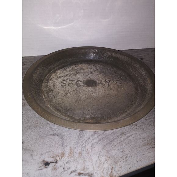 9 3/4" Seckary's Tin Pie Plate